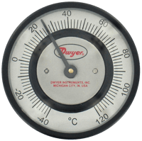 Dwyer Pipe-Mount Bimetal Surface Thermometer, Series STC